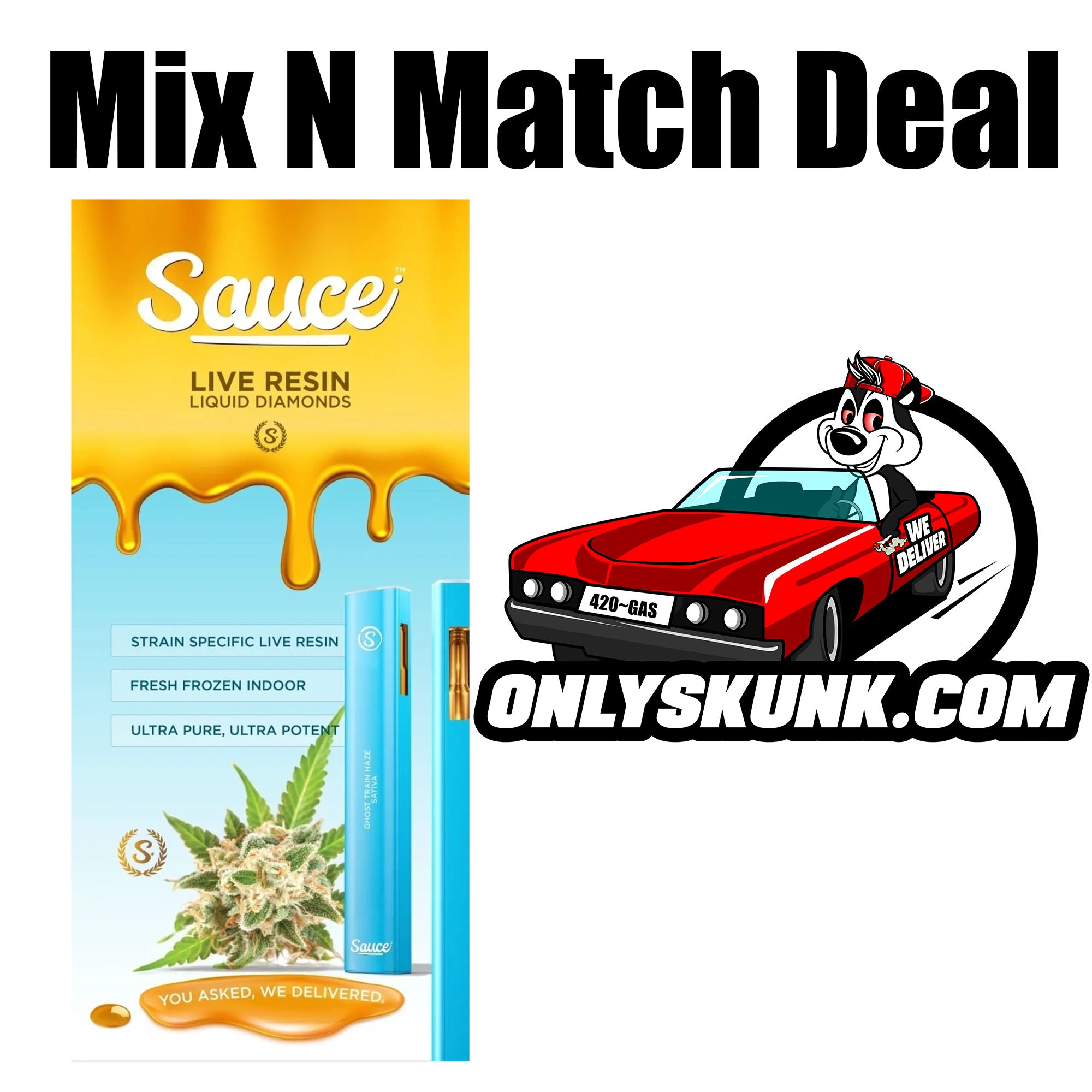 Donate & Get Mix N Match Sauce Bars Live Resin