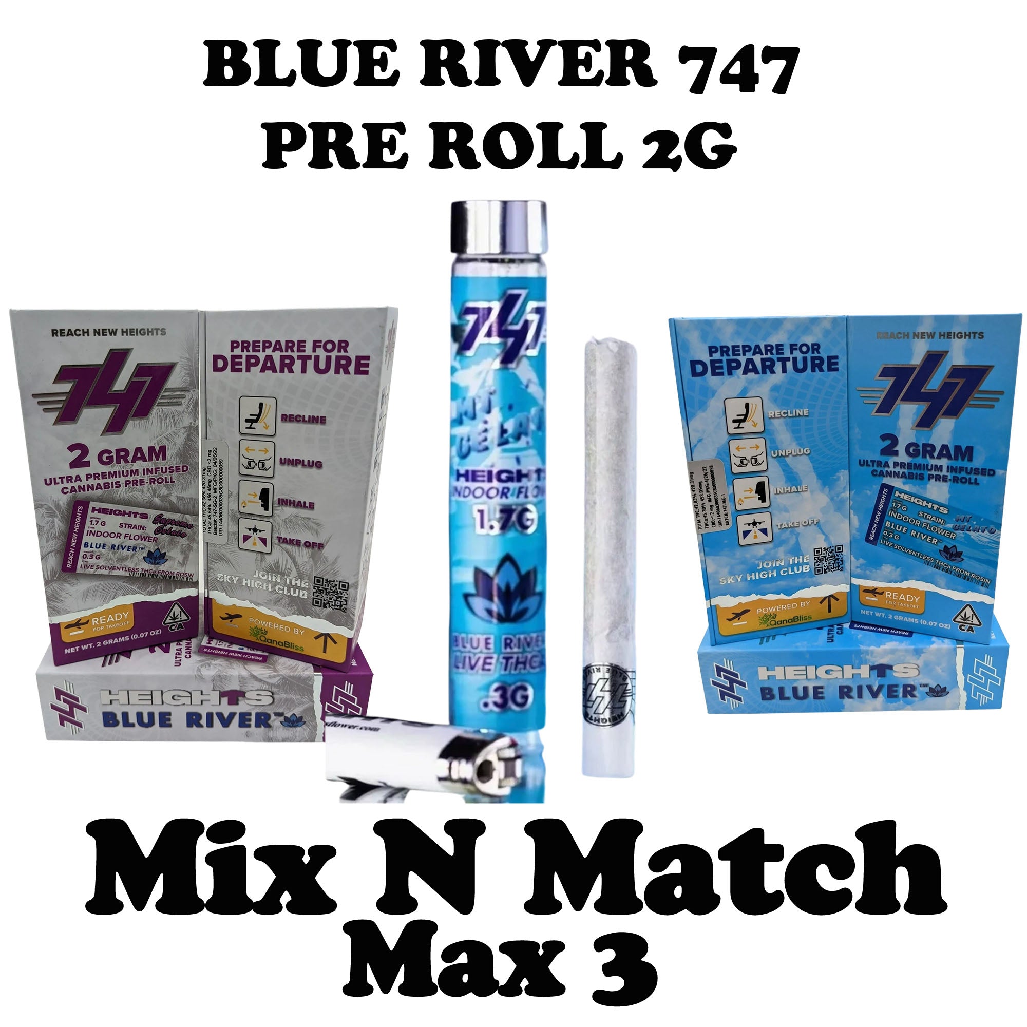 BLUE RIVER 747 PRE ROLL 2G Mix N Match
