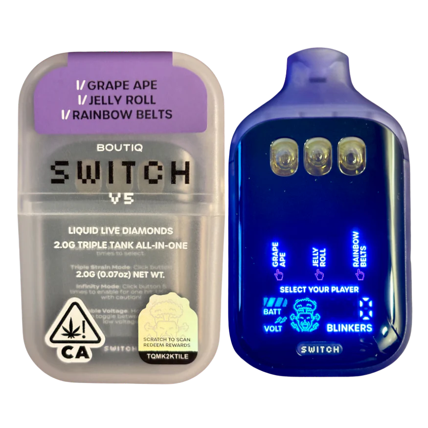 BOUTIQ SWITCH V5: Grape Ape + Jelly Roll + Rainbow Belts