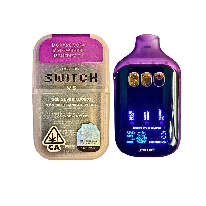 BOUTIQ SWITCH V5: Grape Soda + Glowberry + Cherry Pie